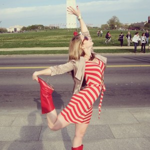 Tessa at the Washington Monument